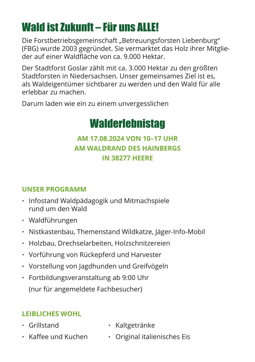 Infoflyer Walderlebnistag 1 2